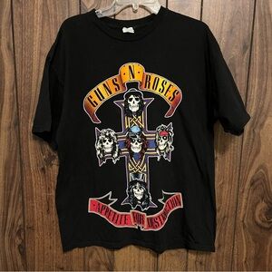Alstyle GUNS N ROSES Cross And Skulls Appetite for Destruction Tshirt Sz XL